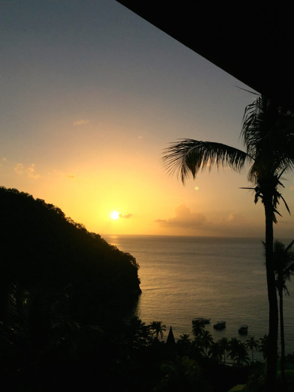 Sonnenuntergang auf St. Lucia
