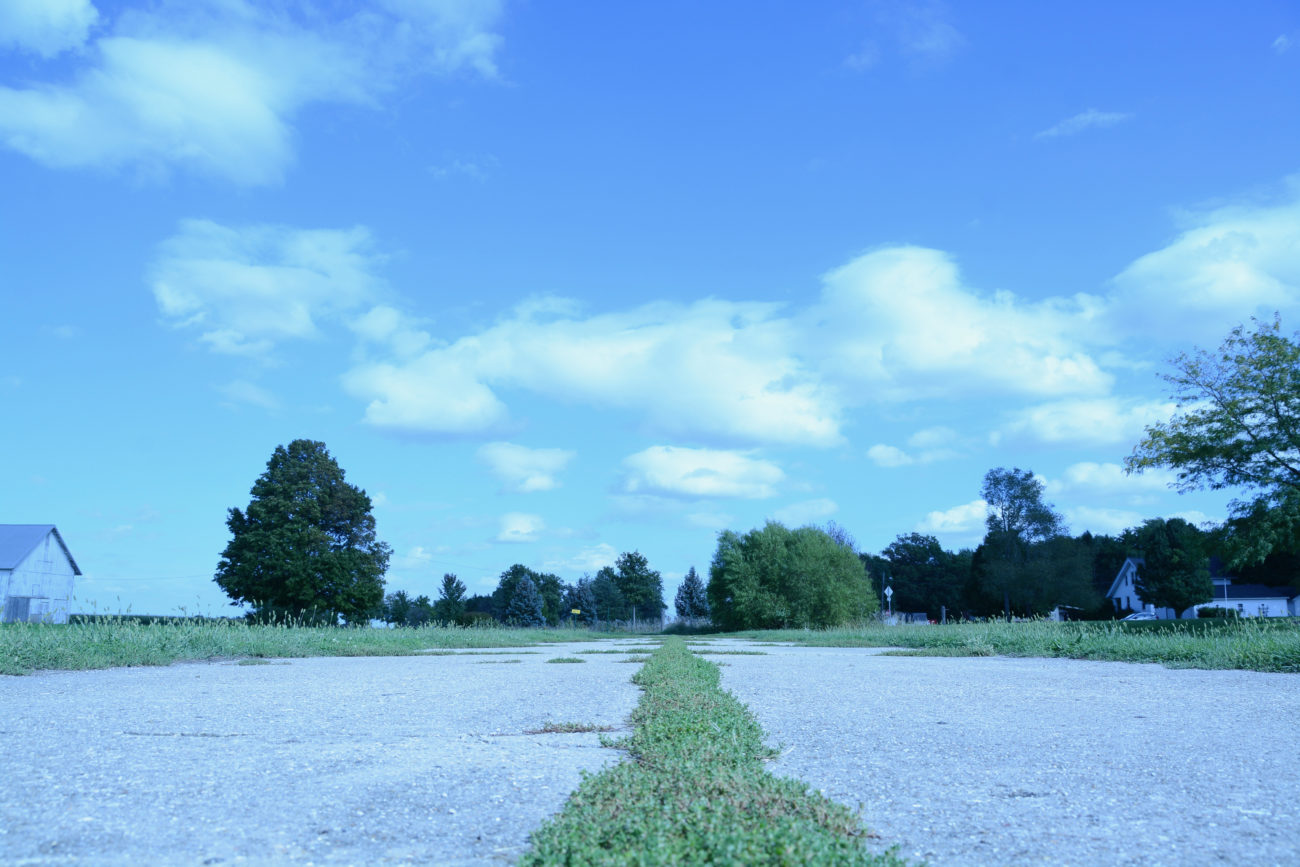 Ein Stück Originalstraße der Route 66 in Illinois