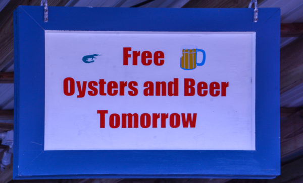 Kostenloses Bier und gratis Austern in Apalachicola