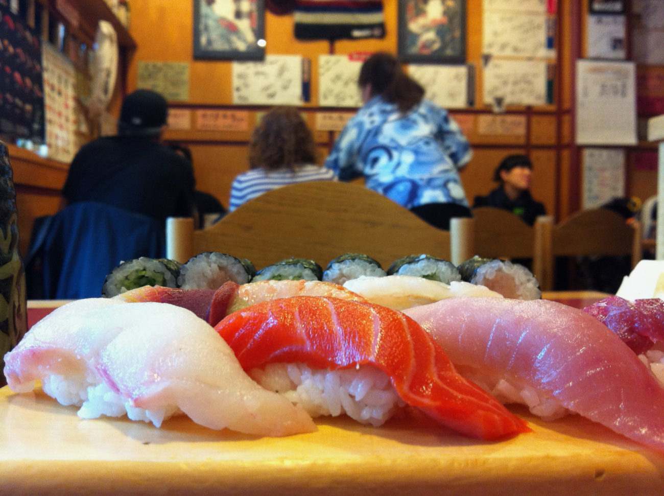 Sushi am Zielort des Rocky Mountaineer in Vancouver