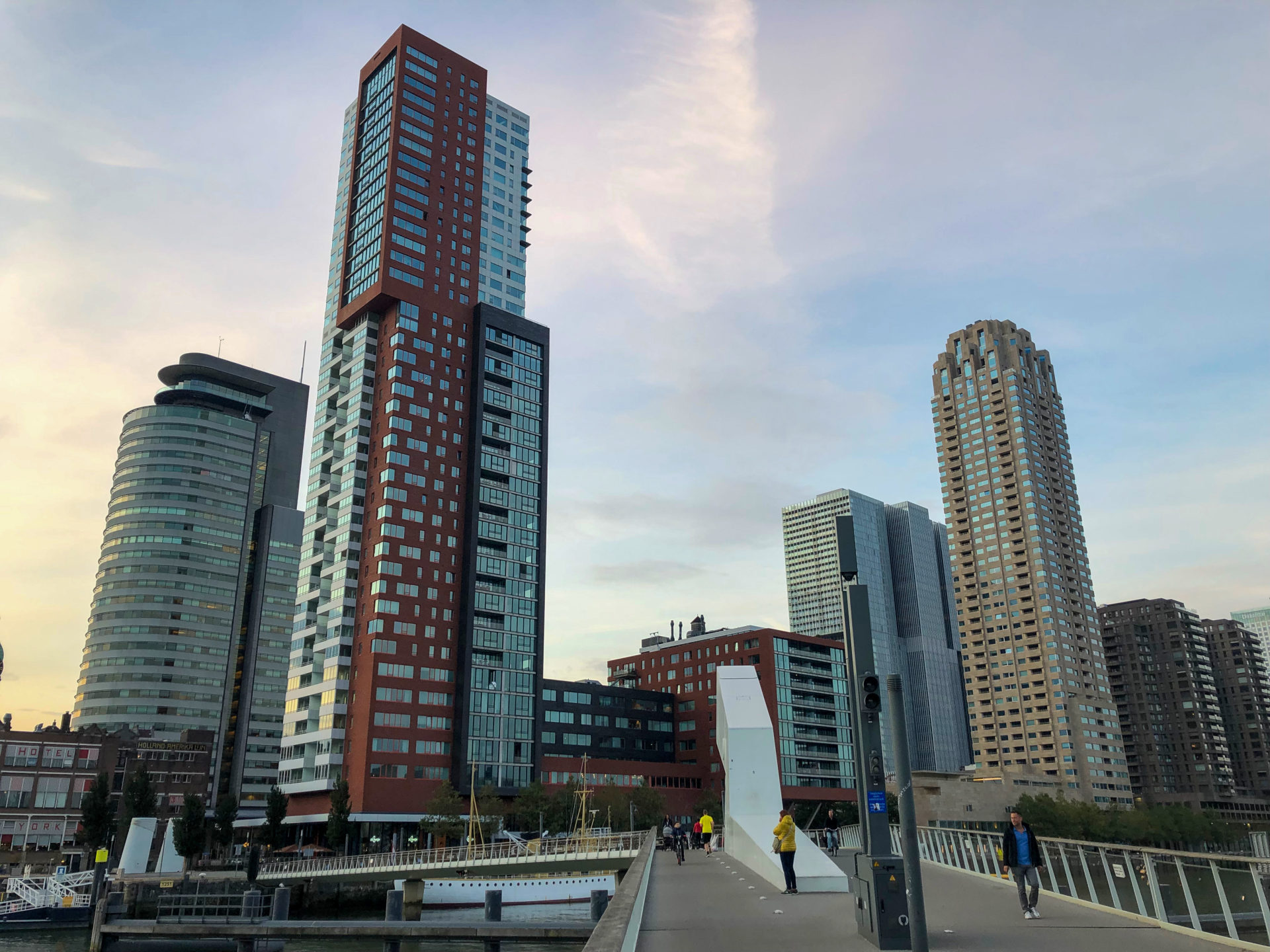 Die Skyline des Rotterdamer Viertels Kop van Zuid