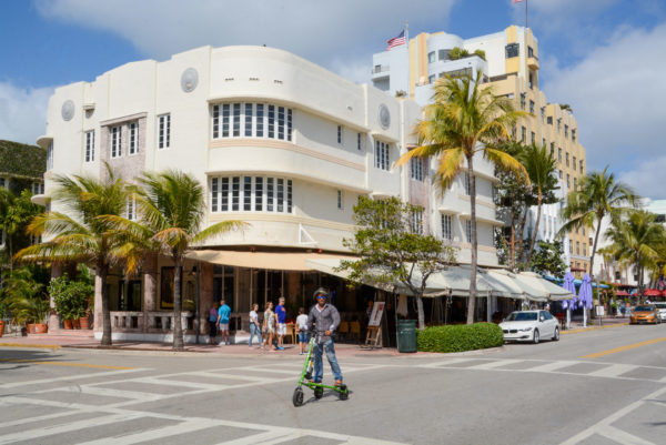 Art-déco Gebäude in South Beach Miami