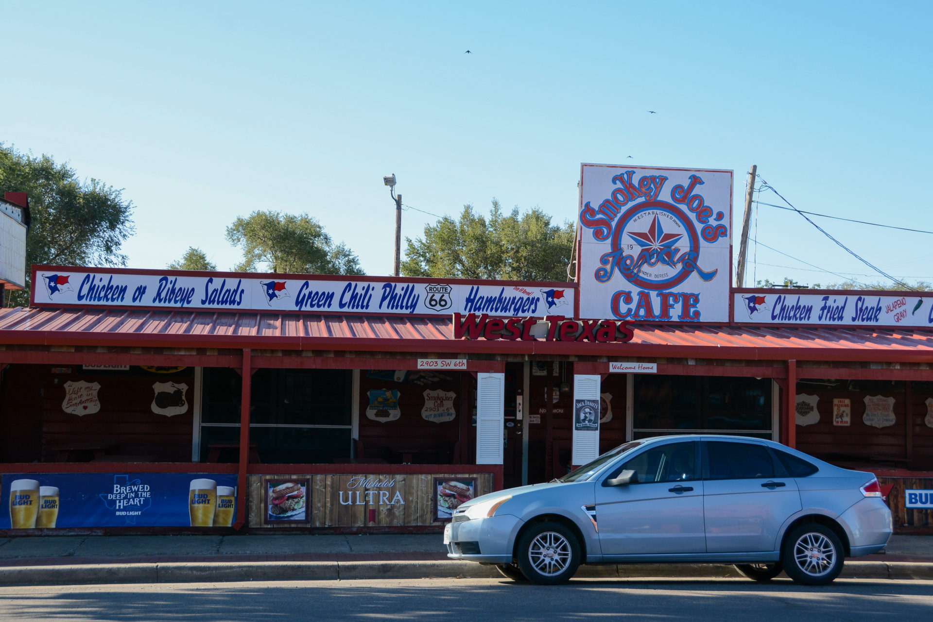 Restaurants an der historischen Six Street in Amarillo Texas