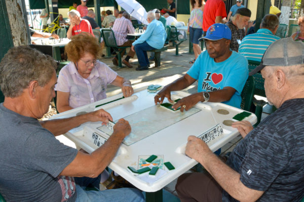 Dominospieler in Little Havana in Miami