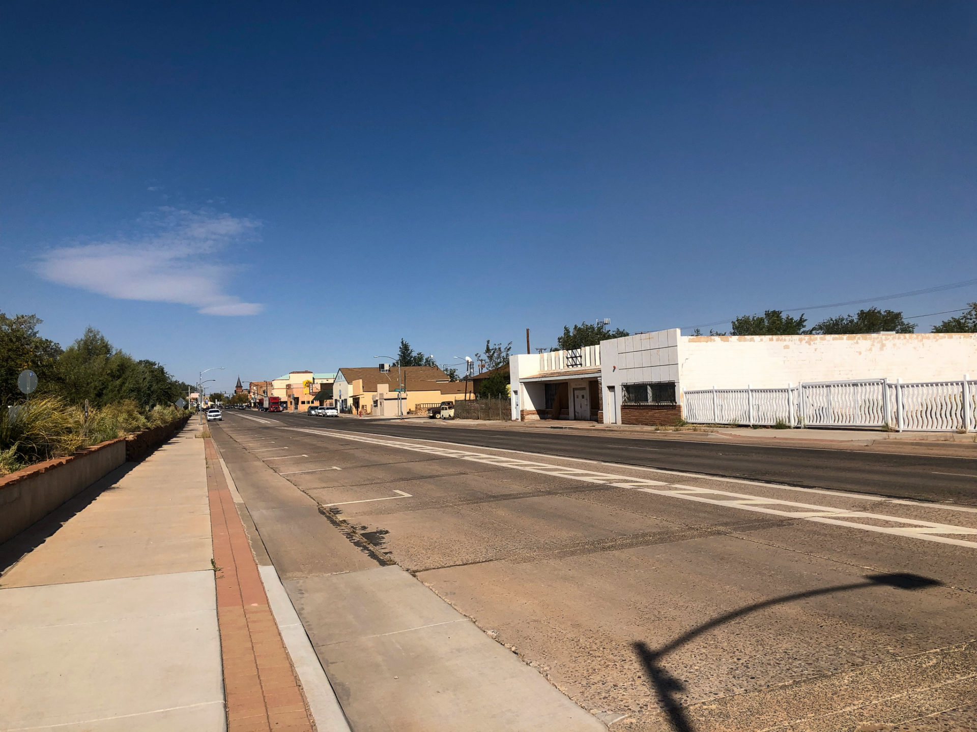 Verlassene Main Street in Winslow in Arizona
