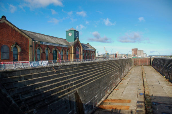 Das Becken in der die Titanic in Belfast gebaut wurde