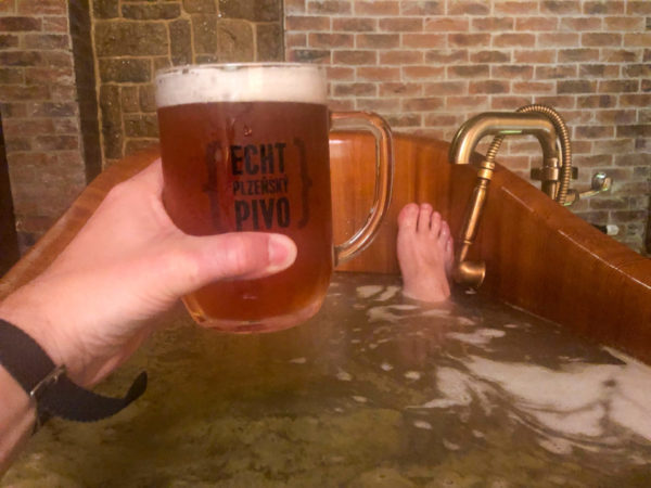 Ein Bierbad in Pilsen gehört zum örtlichen Wellness-Programm