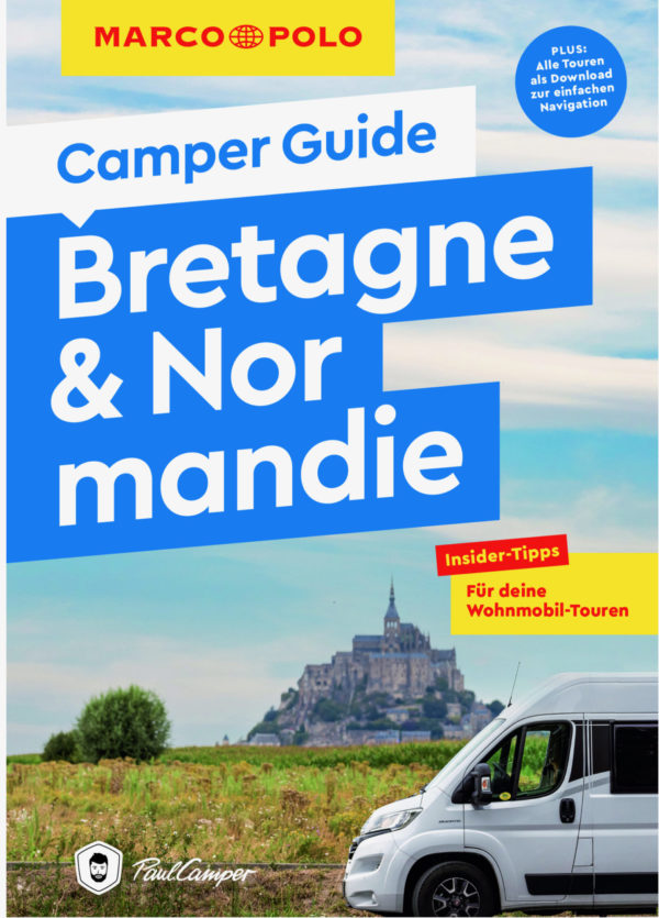 Cover des Camper Guide Bretagne Normandie von Ralf Johnen erschienen bei Marco Polo