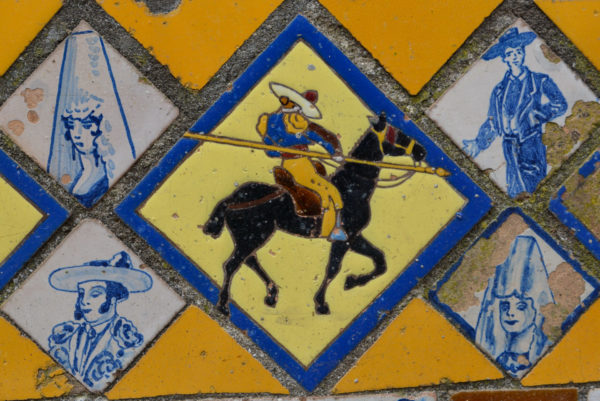 Don Quichote auf einer Fliese in Andalusien