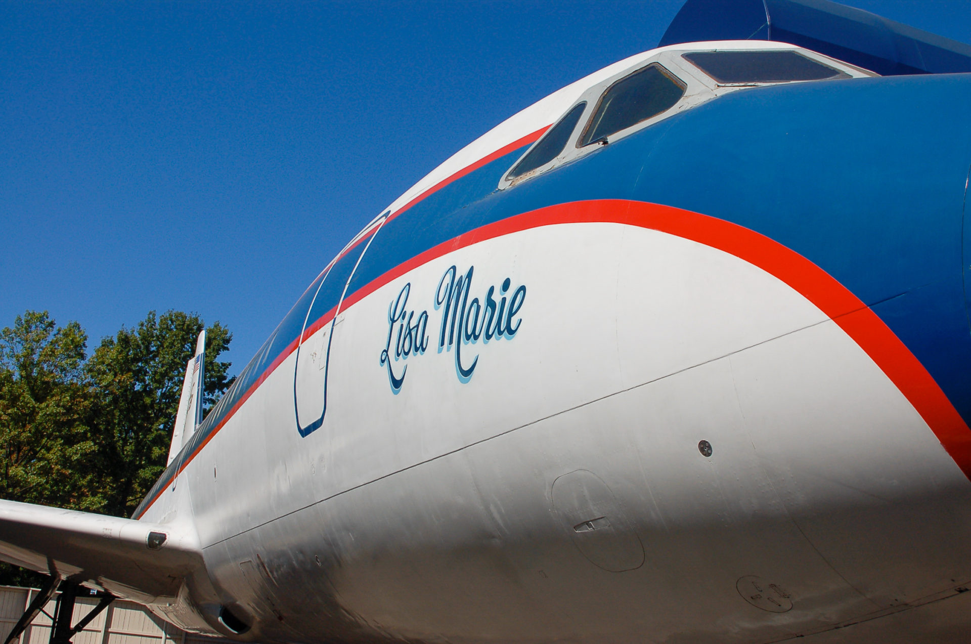 Die Boeing 707 mit dem Namen Lisa Marie von Elvis Presley in Graceland
