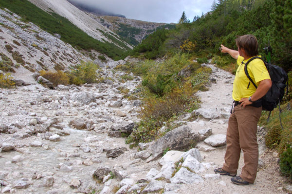 Bergführer Herbert Summerer zeigt wo es lang geht bei der Wanderung im Hochpustertal