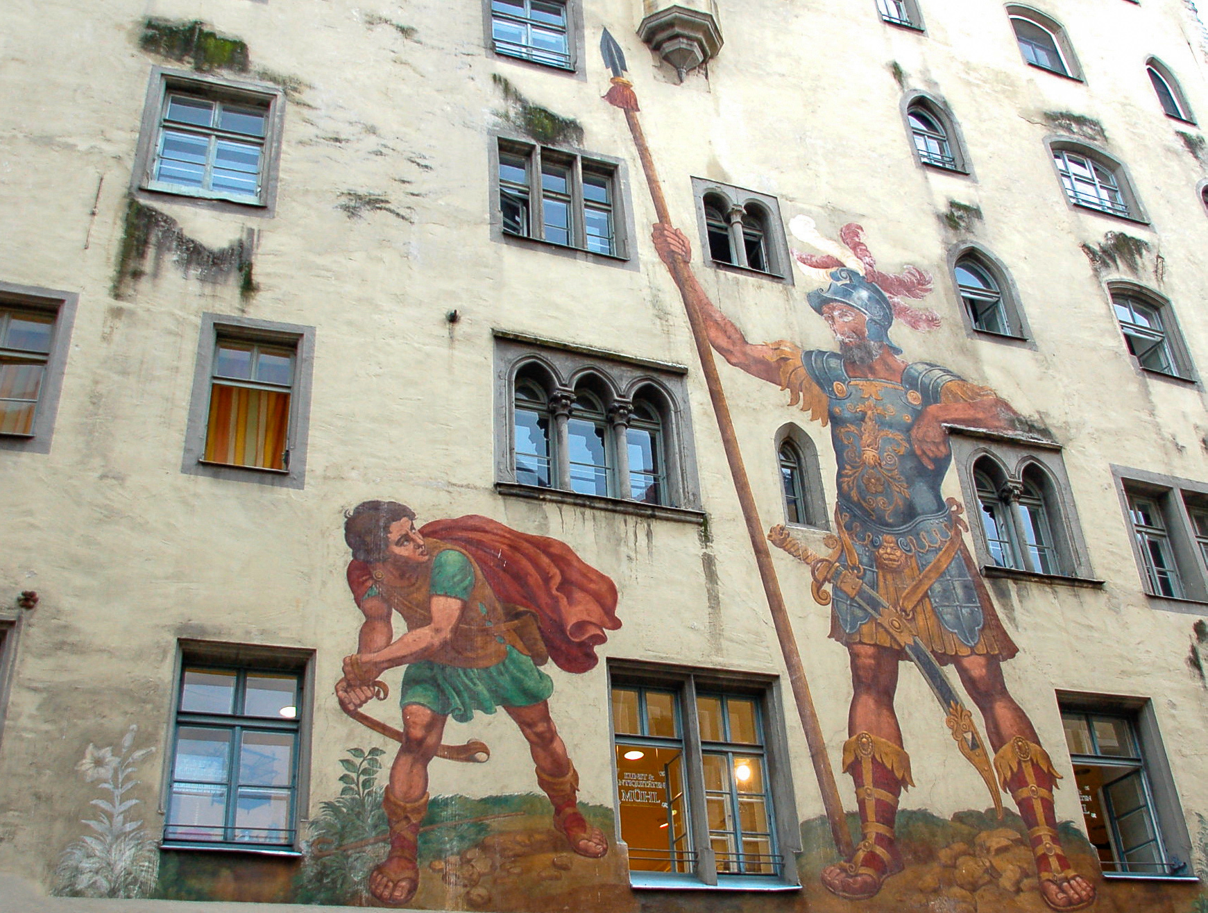 Fassadengemälde in der Altstadt von Regensburg