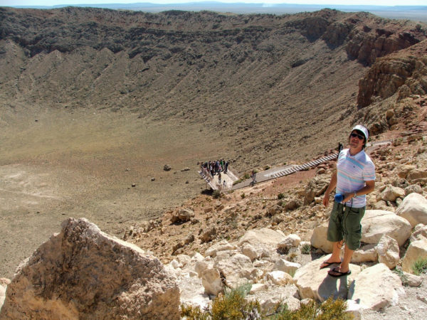 Autor Stefan Weißenborn am Meteor Crater in Arizona