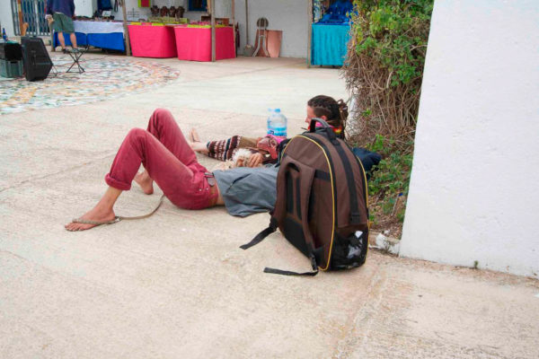 Hippies hängen auf Formentera ab