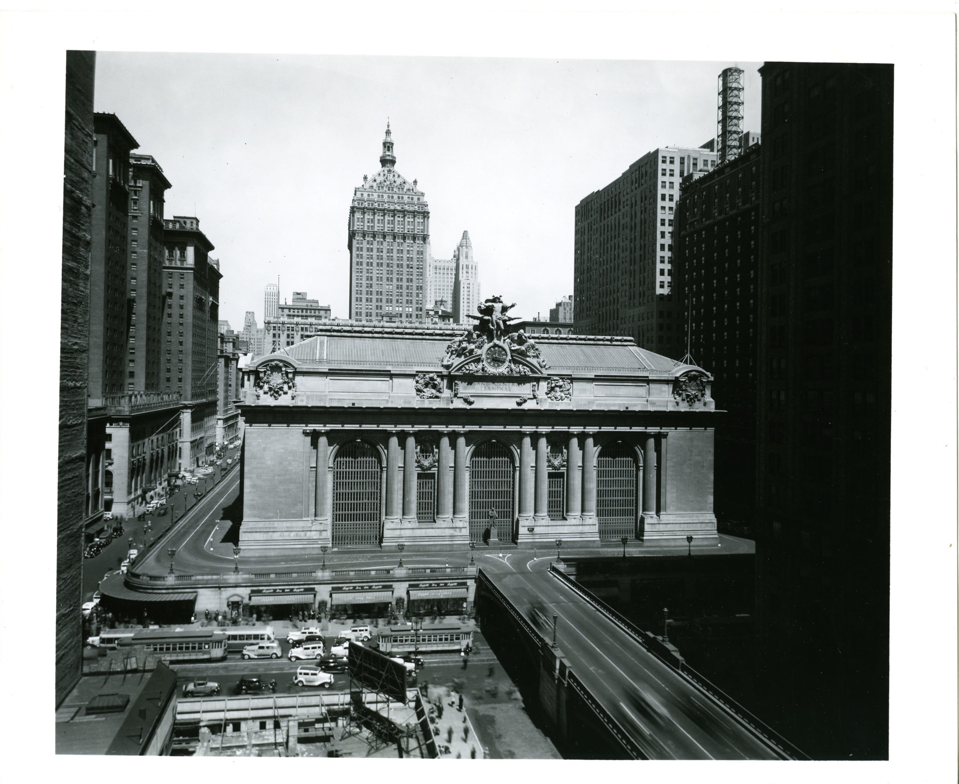Aussenansicht der Südfassade des Terminals in Grand Central Station in new York