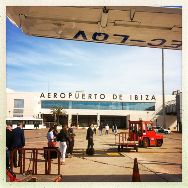 Ankunft auf dem Flughafen von Ibiza