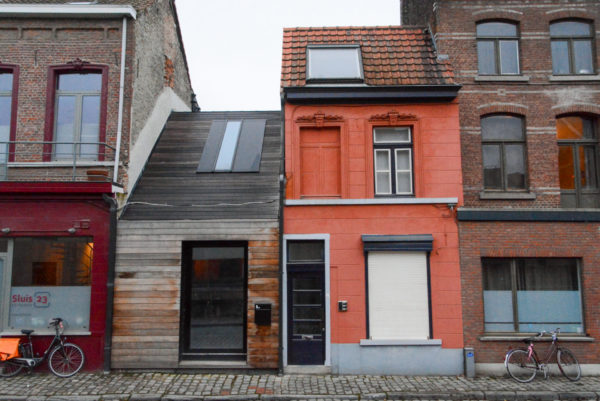 Skurrile Häuser im flandrischen Leuven