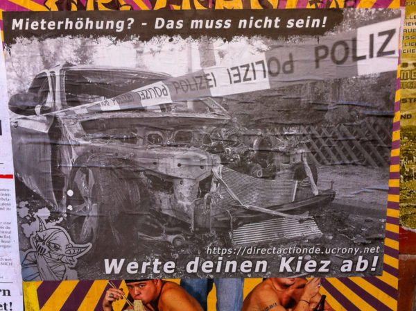 Plakat gegen Mieterhöhung in Berlin