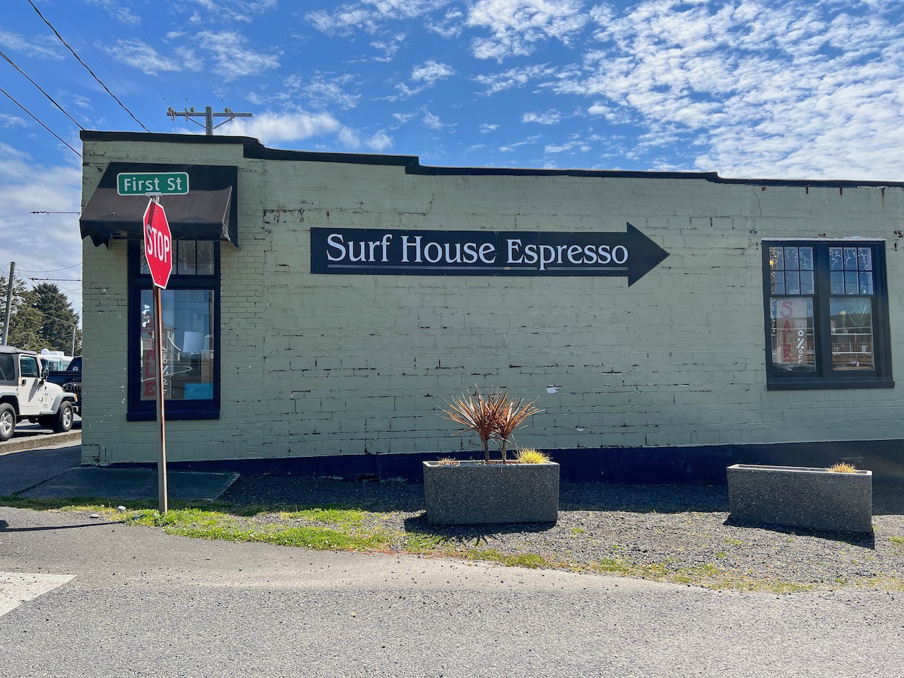 Gebäude von Surf House Espresso in Ocean Beach, Washington