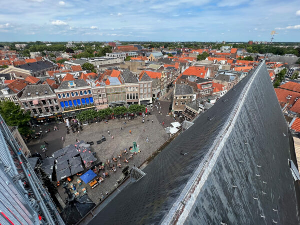 Blick vom Dach der Grote Kerk auf die Altstadt von Zwolle