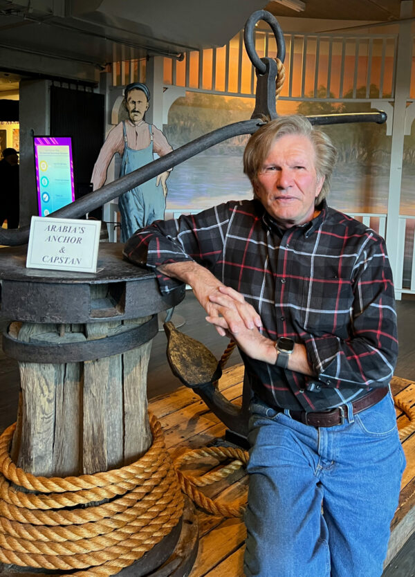 Pionier und Schatzsucher David Hawley im Arabia Steamboat Museum in Kansas City