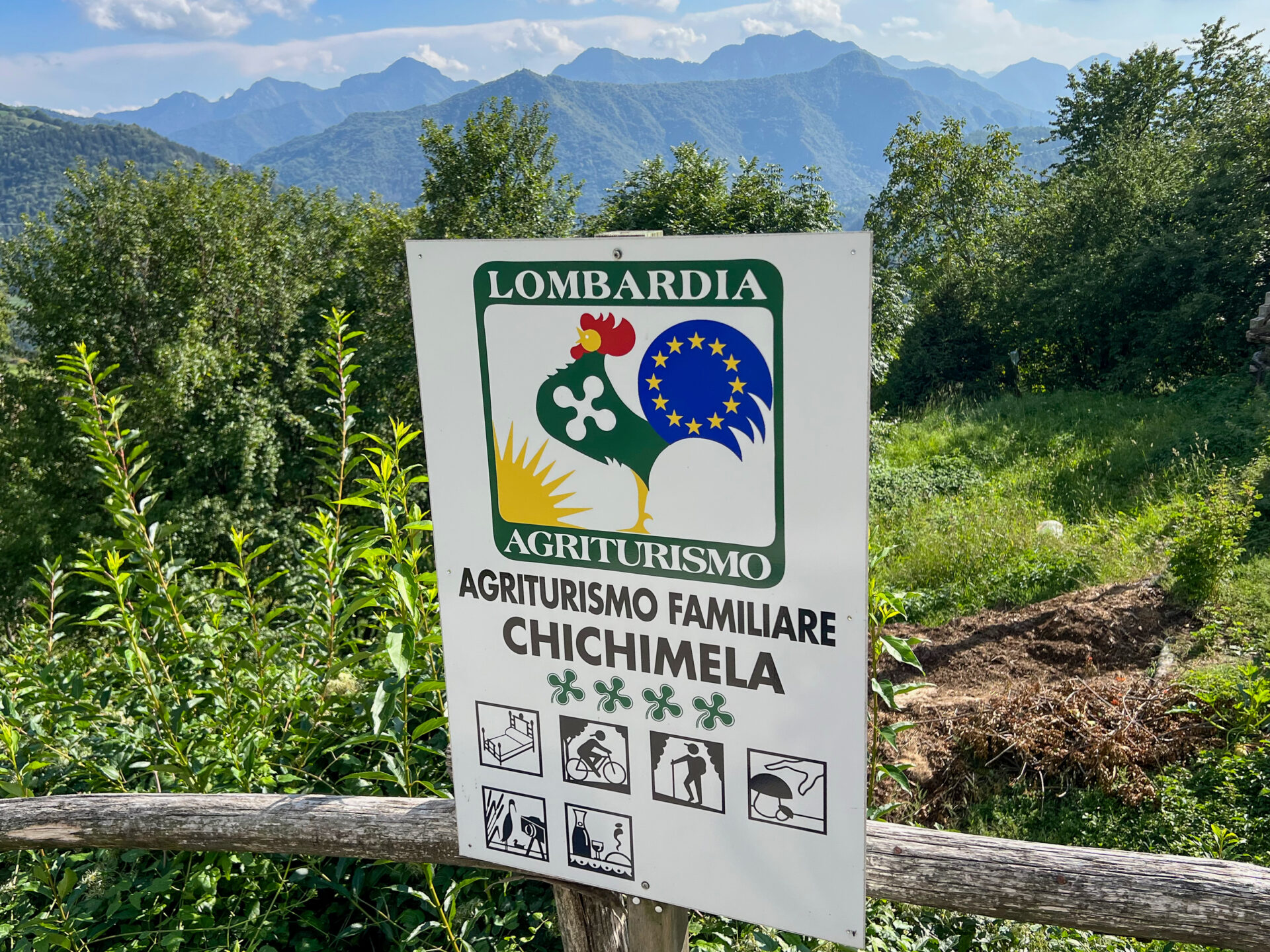 Der Agtoturismo Chichimela in den Bergen nördlich von Brescia