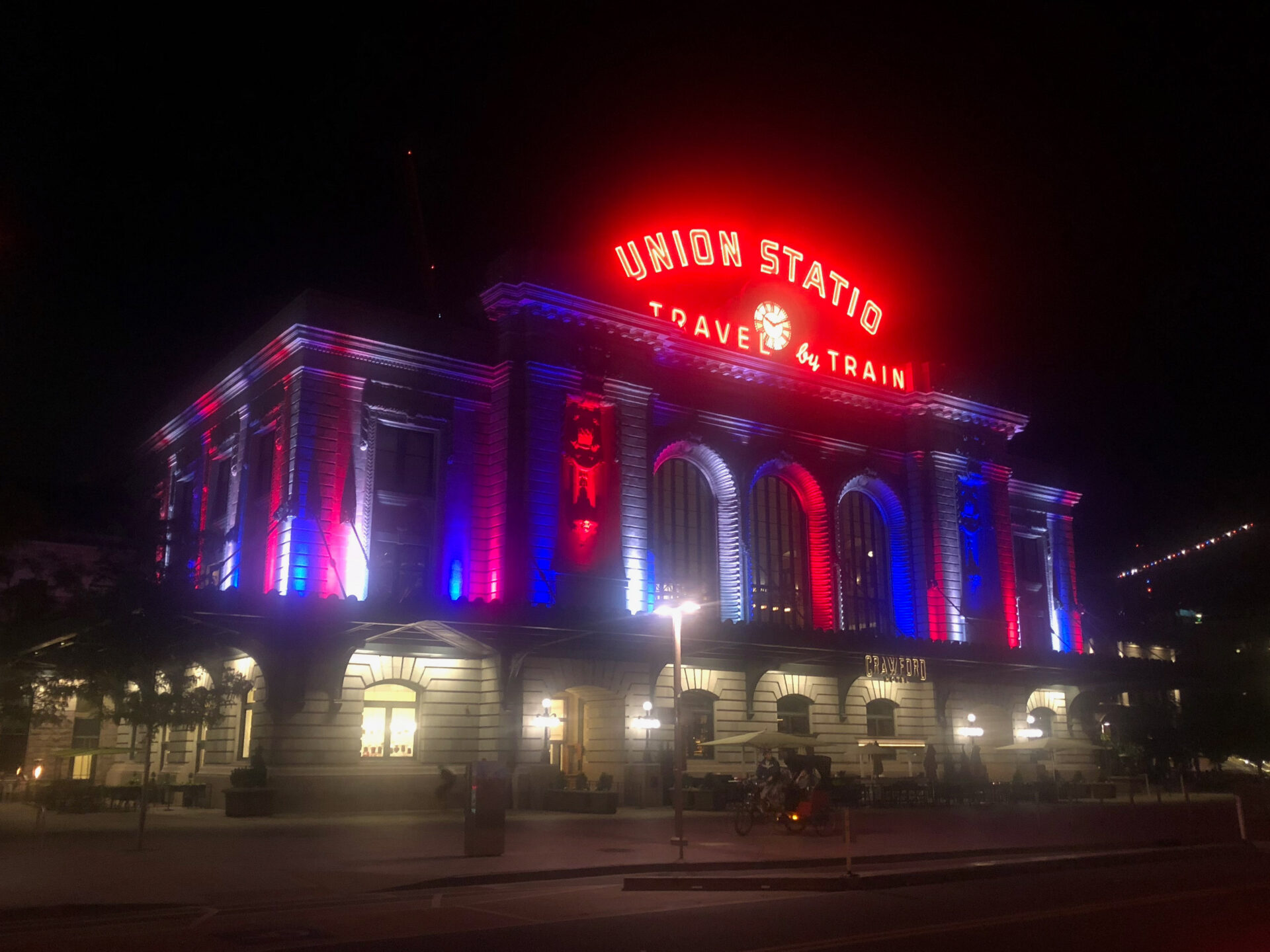 Nachtansicht von Union Station in Denver