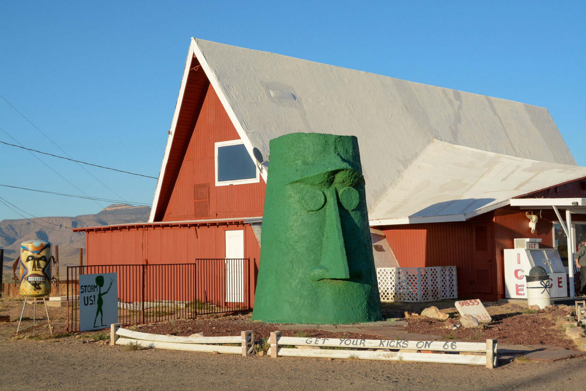Die Skulptur Giganticus Headicus in Arizona