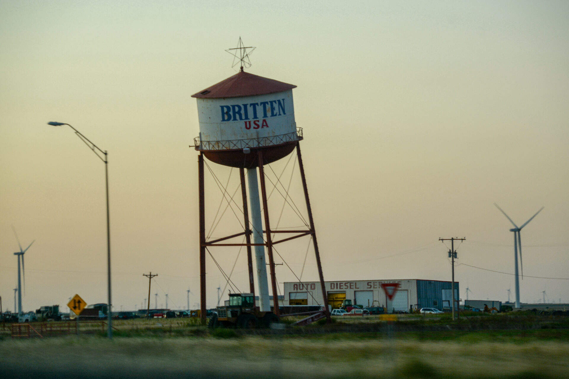 Der Leaning Tower of Texas in Groom, ein umgekippter Wasserspeicher