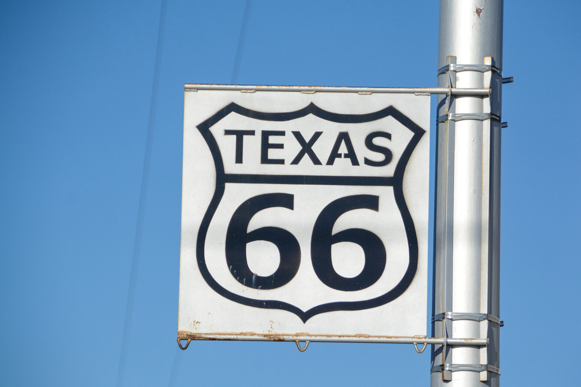 Schild mit der Aufschrift Texas 66 in Amarillo