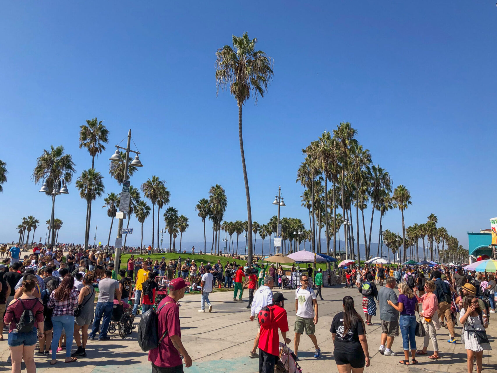 Getümmel am Strand von Venice