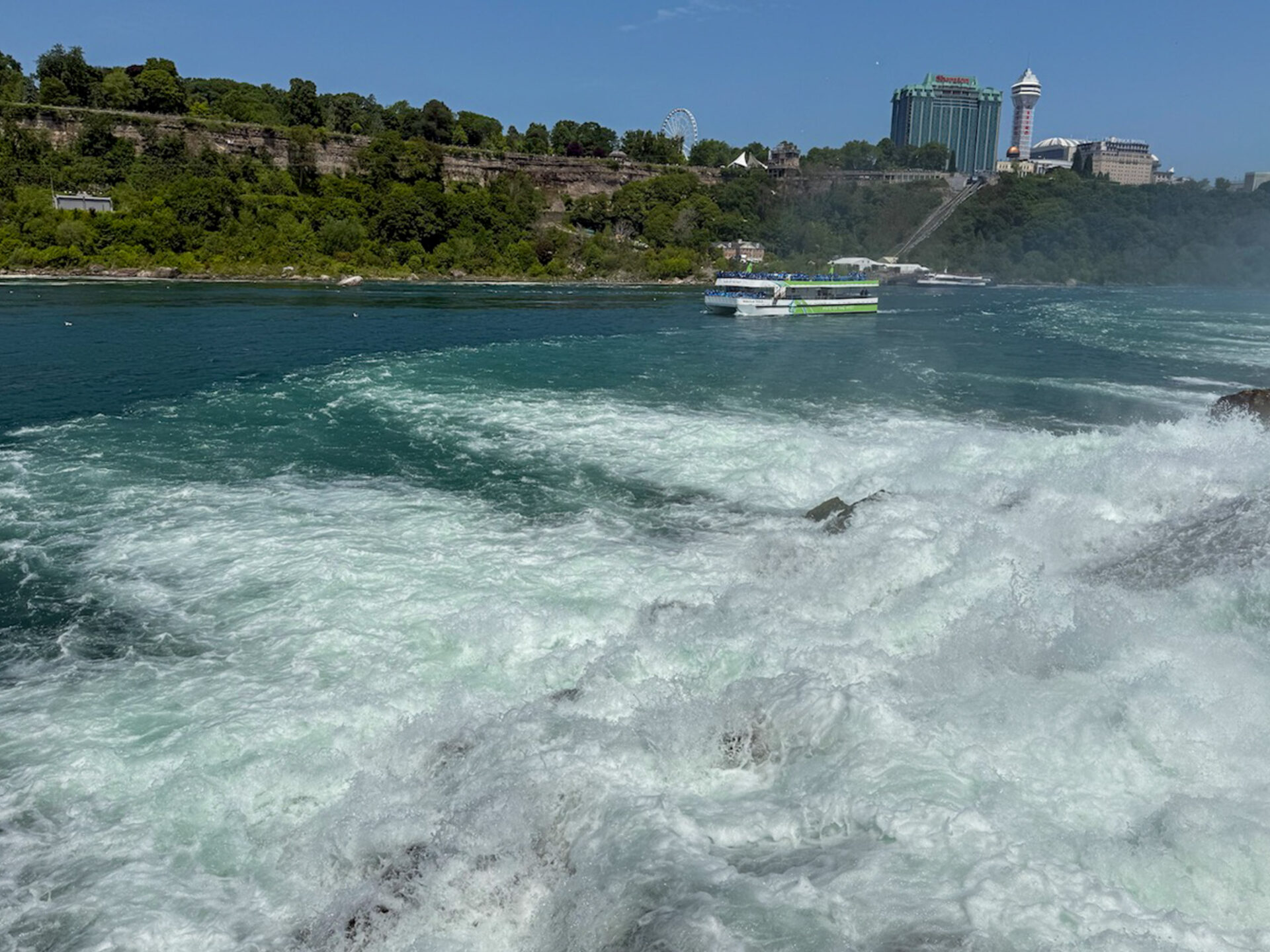 Die Lady of the Mist bei den Niagarafällen